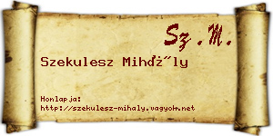 Szekulesz Mihály névjegykártya